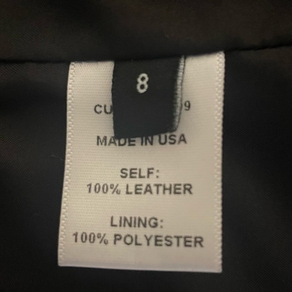 Kimberly Ovitz Black Cropped Moto Leather Jacket Size 8 - Picture 9 of 12